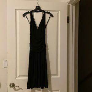 Vintage Max Studio Black Halter Flare Dress Sz XS